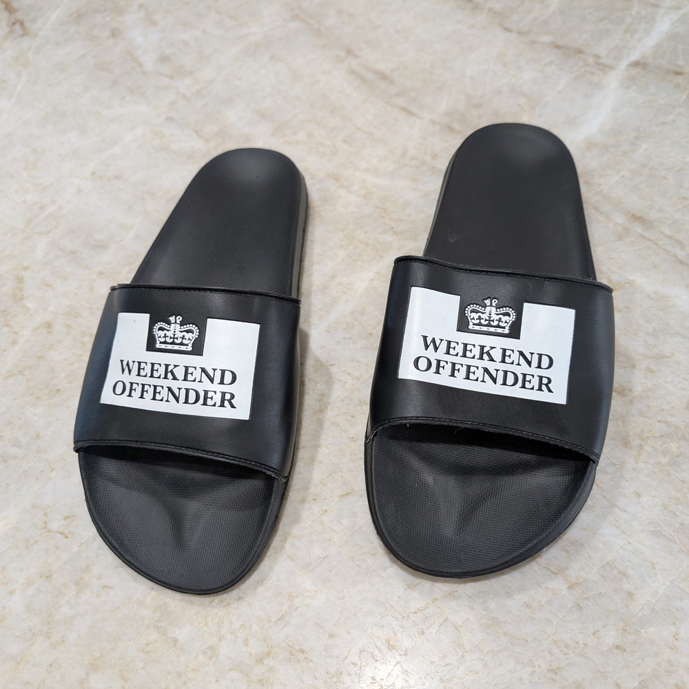 Black Slide Sandals